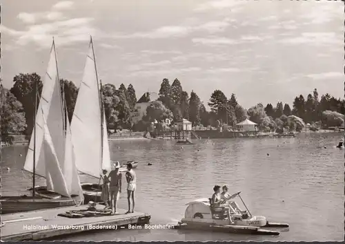péninsule de Wasserburg, port de plaisance, voiliers et pédalos, couru 1962