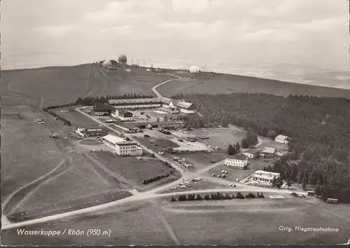 Gersfeld, Wasserkuppe, Fliegeraufnahme, Gasthof Zur Fuldaquelle, ungelaufen