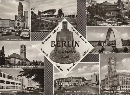 Berlin, 4 secteurs de la ville, a couru en 1966