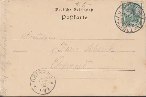 Gruss aus Dresden, Der Zwinger, gelaufen 1902