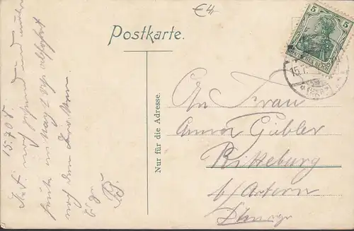 Gruss vom Hexentanzplatz im Bodetal, gelaufen 1908