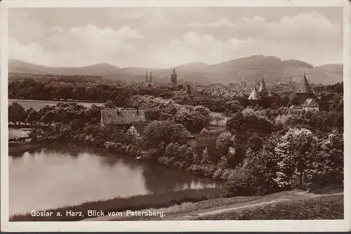 Goslar, Blick vom Petersberg, gelaufen 1930
