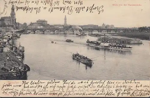 Dresde, vue du pont Carola, 190 ?