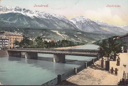 Innsbruck, Innbrücke, gelaufen 1905