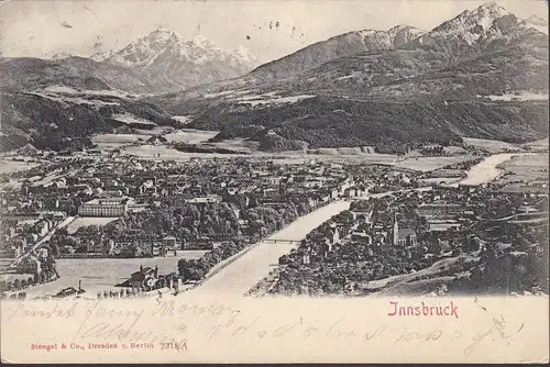 Innsbruck de Weiherburg avec Serlespitze, couru en 1902