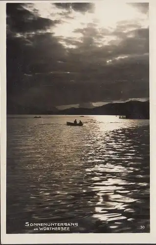 Sonnenuntergang am Wörthersee, ungelaufen