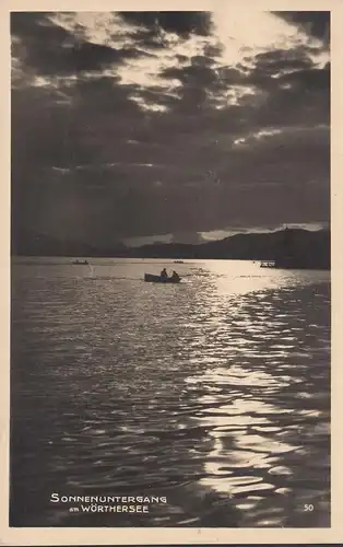 Sonnenuntergang am Wörthersee, gelaufen