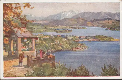 Pörtschach a. Wörthersee, Stadtansicht, Gloriette, gelaufen 1922