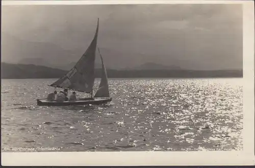 Am Wörthersee, Heimwärts, Segelboot, ungelaufen