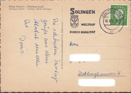 Wald, Weck Ittertal, Märchenwald, gelaufen 1960