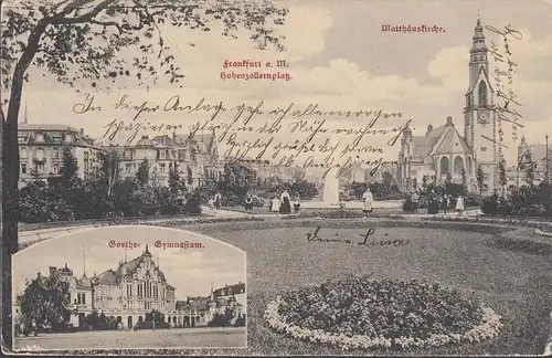 Francfort a. Main, Matthäuche, Hohenzollernplatz, Gymnasium, couru 1907