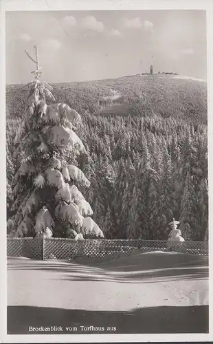 Brockenblick vom Torfhaus aus, gelaufen 1942
