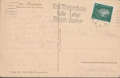 Bad Mergentheim, Madonna mit Schirm, gelaufen 193?