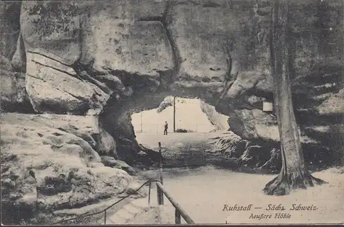Kuhstall, Äußere Höhle, gelaufen 1918