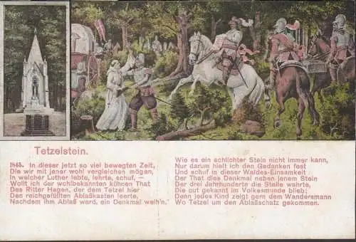 Tetzelstein, Denkmal und Bildnis, gelaufen 1914