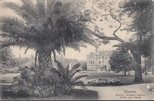 Dresde, Grand Jardin, Partie au Palais, couru en 1908