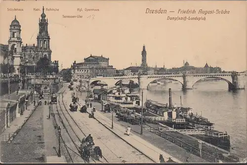 Dresde, Friedrich August Pont, navire à vapeur atterrissage, couru en 1913