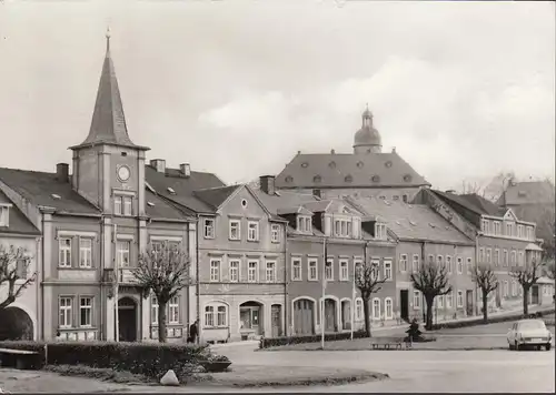 Frauenstein, Platz des Friedens und Schloß, gelaufen 1980