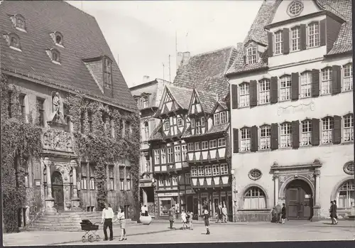 Quedlinburg, Markt mit Rathaus, Geschäft Benecke, ungelaufen