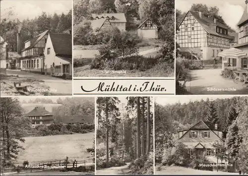 Mühltal, Naupoldsmühle, Walkmühle, Schössersmühle, ungelaufen