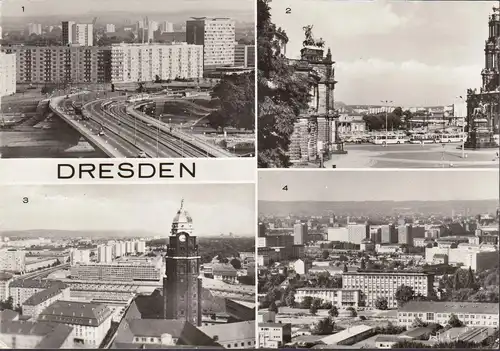 Dresde, pont, théâtre, tour de l'hôtel de ville, en 197 ?
