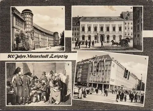 800 Jahre Messestadt Leipzig, Bücherei, Messehaus, Buchhändlerbörse, gelaufen