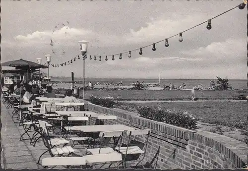 Nordenham, Badeanstalt mit Strandhalle, gelaufen 1958