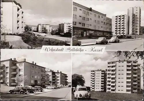 Kassel, Wohnstadt Helleböhn, VW Käfer, gelaufen 1964