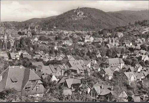 Wernigerode, Stadtansicht, bunte Stadt, gelaufen 1988