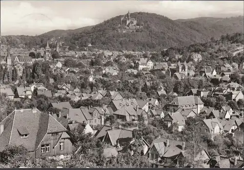 Wernigerode, vue sur la ville, ville colorée, couru en 1988