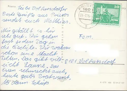 Prierosbrück, Am Kanal, Schmölde See, gelaufen 1975