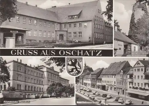 Osachtz, bureau de poste, lycée, Thälmann Street, couru 1970