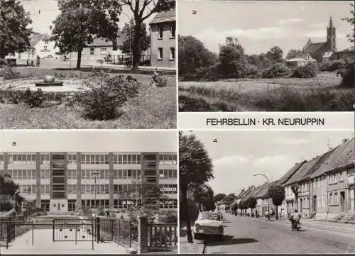 Fehrbellin, Oberschule, Ernst Thälmann Straße und Platz, gelaufen