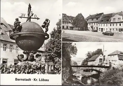 Bernstadt, Fontaine, Markt et Pläsnitzpont, couru en 1982