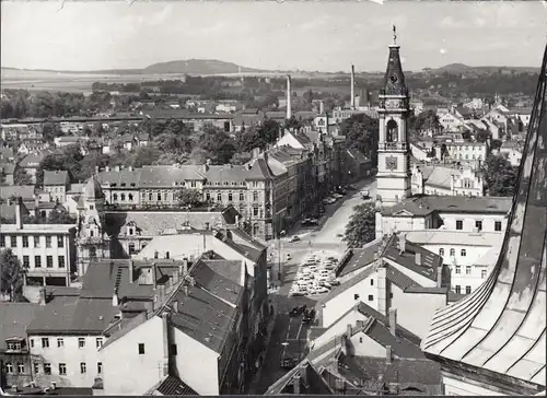 Zittaug, vue de ville avec église, couru 1980