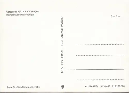 Göhren, Ostseebad, Heimatmuseum Mönchgut, ungelaufen