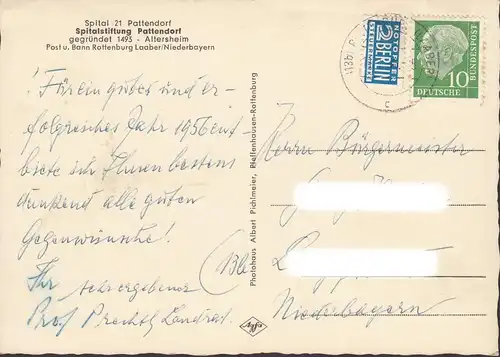 Pattendorf, Spitalstiftung, Altersheim, gelaufen 1955