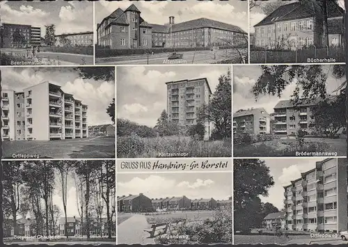 Hamburg, Gr. Borstel, Ortleppweg, Altenheim, Bücherhalle, gelaufen