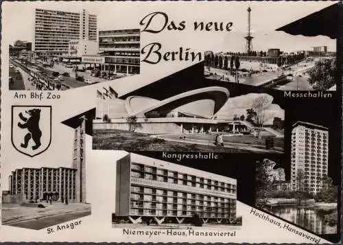Das Neue Berlin, Bahnhof Zoo, Niemeyer Haus, Messehallen, gelaufen 1958