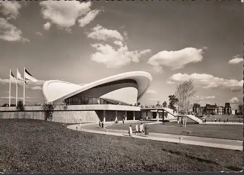 Berlin, Salle des congrès avec ruine du Reichstag, couru en 1959