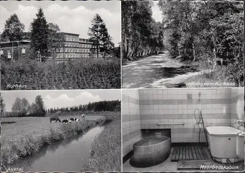 Bad Bramstedt, Kurhaus, Waldweg, Auetal, Moorbadekabine, gelaufen 1959