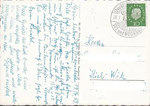 Bad Bramstedt, Kirchenbleek, Kurhotel Gutsmann, Waldweg, gelaufen 1959