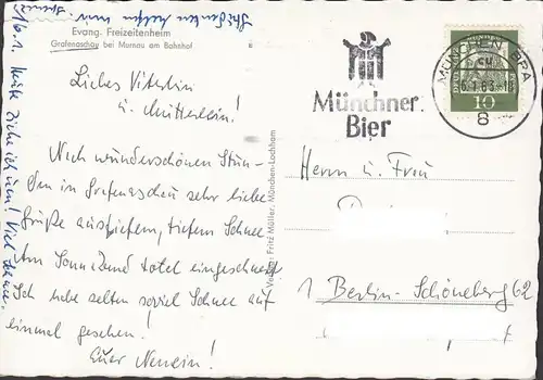 Grafenaschau, Murnau, Evangelisches Freizeitenheim, gelaufen 1963