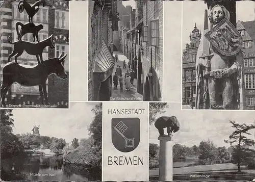 Bremen, Böttcherstraße, Musikanten, Roland, Mühle, couru en 1989