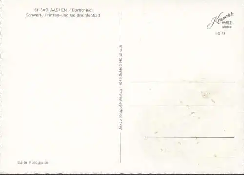 Bad Aachen, Burtscheid, Goldmühlenbad, incurable