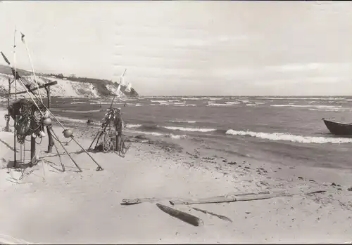 Bain de la mer Baltique Gohren, plage sud, couru en 1984