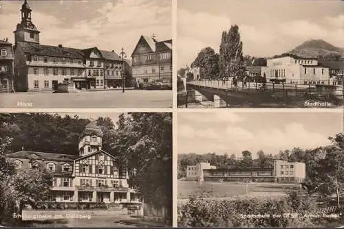 Bad Blankenburg, marché, hôtel de ville, école de sport, maison de loisirs, incurvée