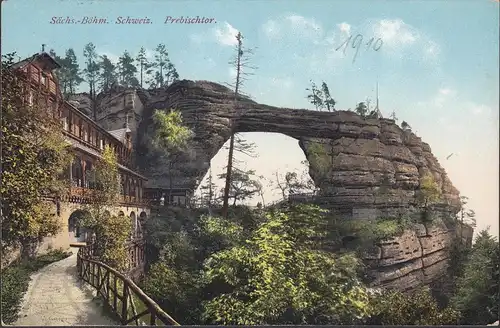 Tschechien, Prebischtor, gelaufen 1910
