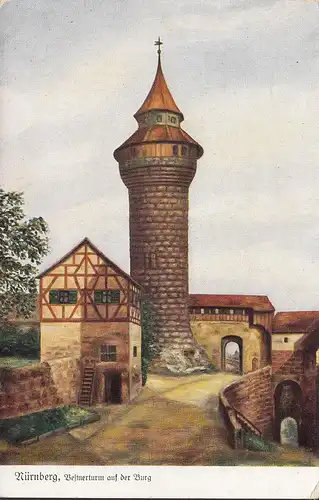 Nuremberg, Tour Vestner sur le château, incurvée