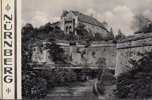 Nürnberg, Burg von Westen, ungelaufen